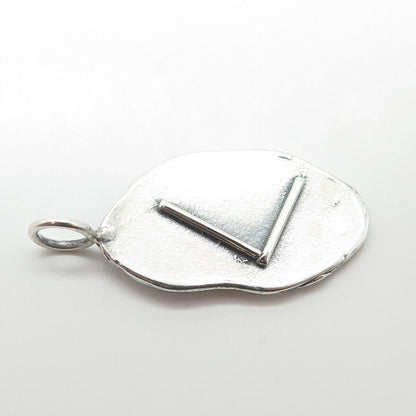 925 Sterling Silver Vintage Modernist Pendant