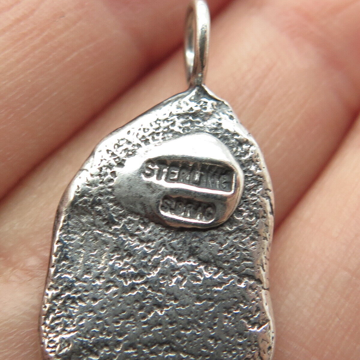 925 Sterling Silver Vintage Modernist Pendant