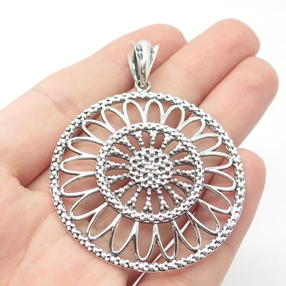 925 Sterling Silver Vintage Italy Milor Ornate Pendant