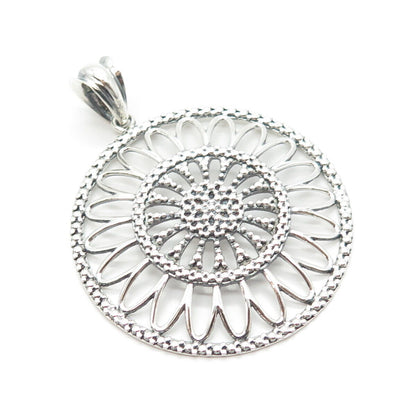 925 Sterling Silver Vintage Italy Milor Ornate Pendant