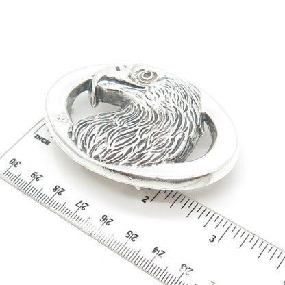 925 Sterling Silver Vintage Eagle Bird Belt Buckle