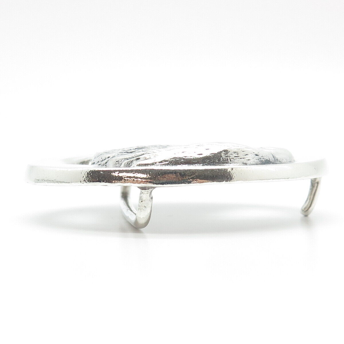 925 Sterling Silver Vintage Eagle Bird Belt Buckle