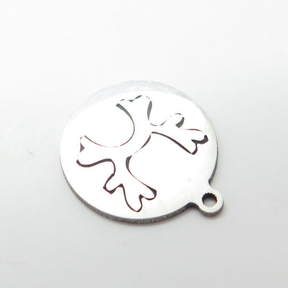 925 Sterling Silver USA Two In Town Deer Antlers Charm Pendant