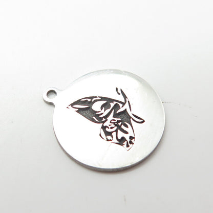 925 Sterling Silver USA Two In Town Butterfly Charm Pendant