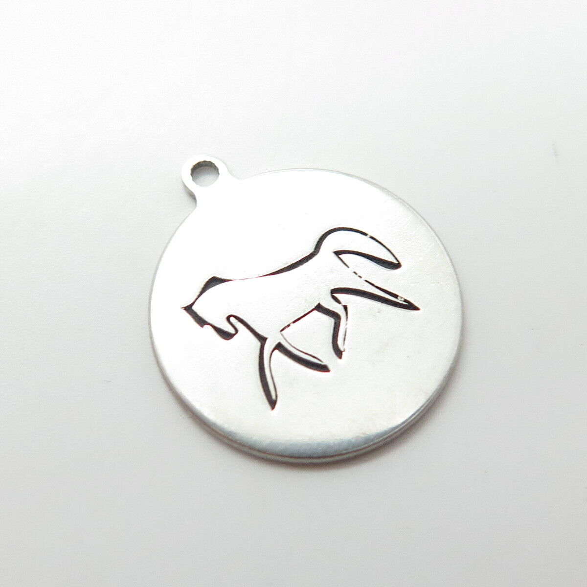 925 Sterling Silver USA Two In Town Horse Charm Pendant