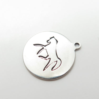 925 Sterling Silver USA Two In Town Horse Charm Pendant