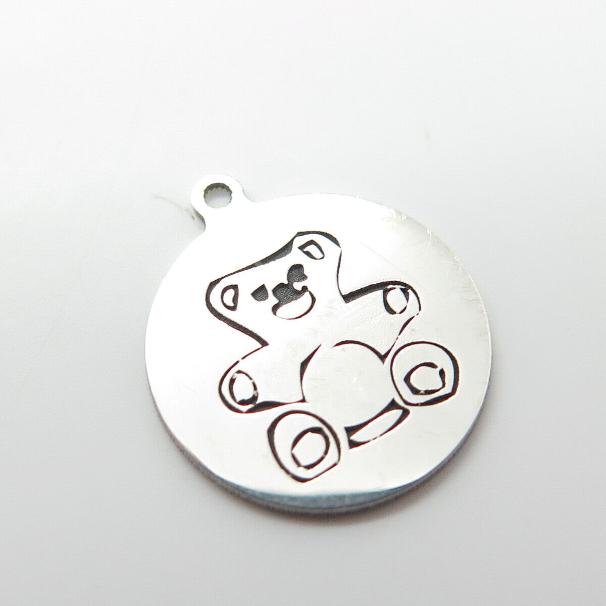 925 Sterling Silver USA Two In Town Bear Charm Pendant