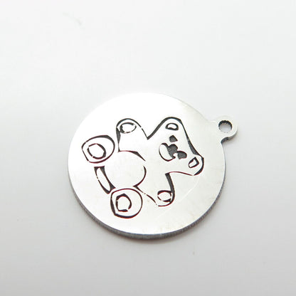 925 Sterling Silver USA Two In Town Bear Charm Pendant