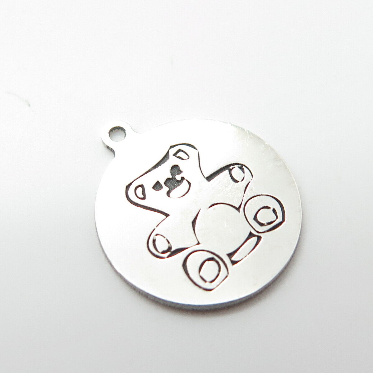 925 Sterling Silver USA Two In Town Bear Charm Pendant