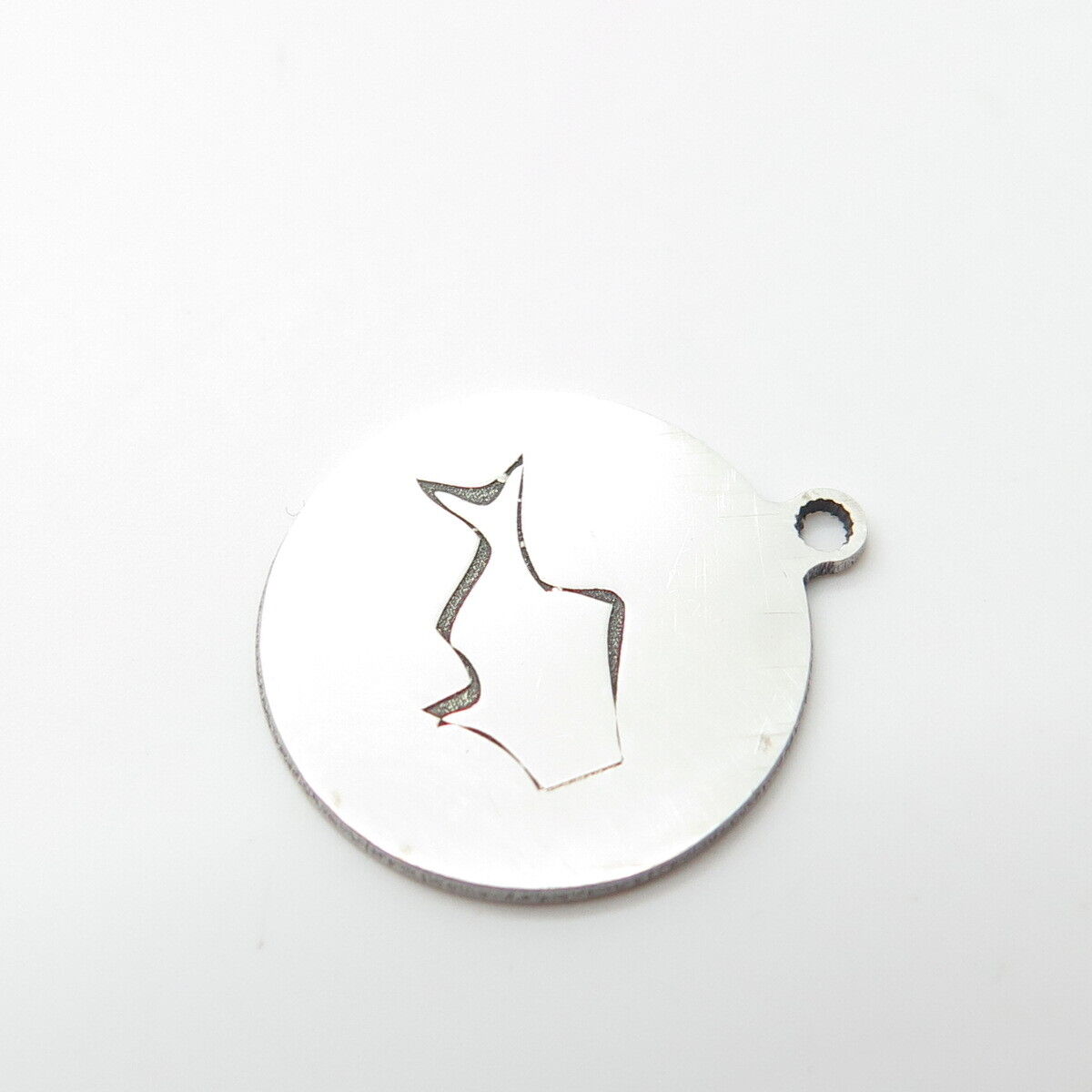 925 Sterling Silver USA Two In Town Fish Charm Pendant