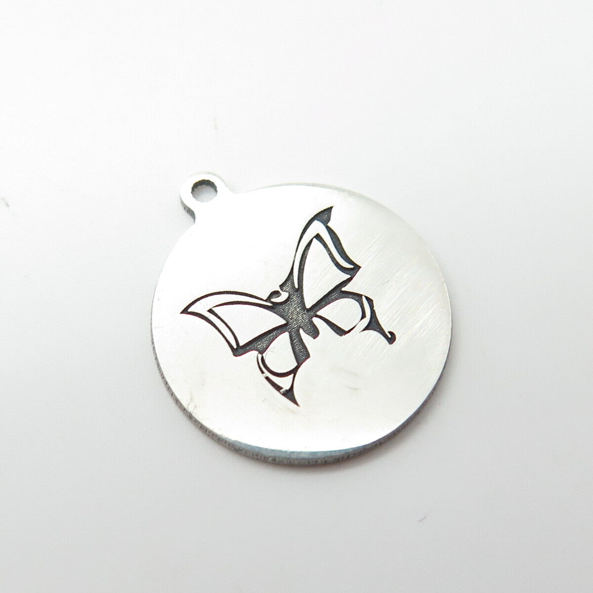 925 Sterling Silver USA Two In Town Butterfly Charm Pendant