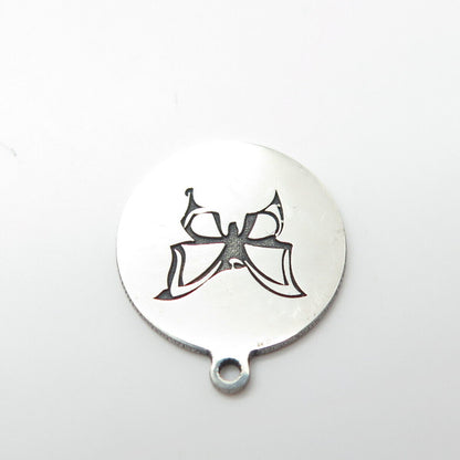 925 Sterling Silver USA Two In Town Butterfly Charm Pendant