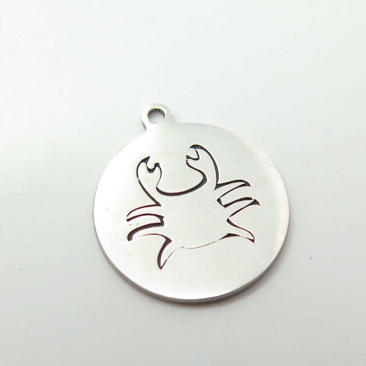 925 Sterling Silver USA Two In Town Crab Charm Pendant