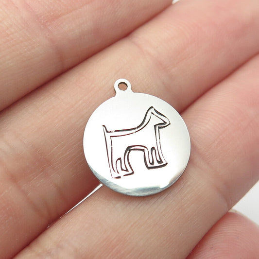 925 Sterling Silver USA Two In Town Dog Charm Pendant