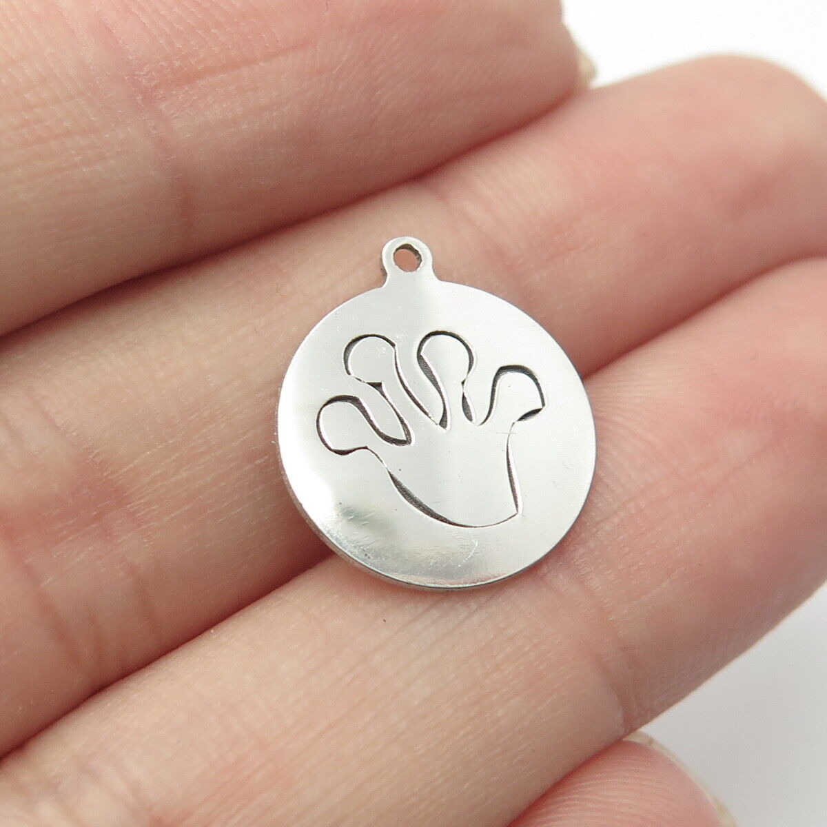 925 Sterling Silver USA Two In Town Paw Charm Pendant