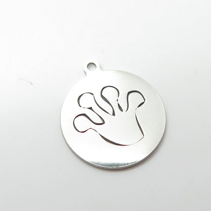 925 Sterling Silver USA Two In Town Paw Charm Pendant