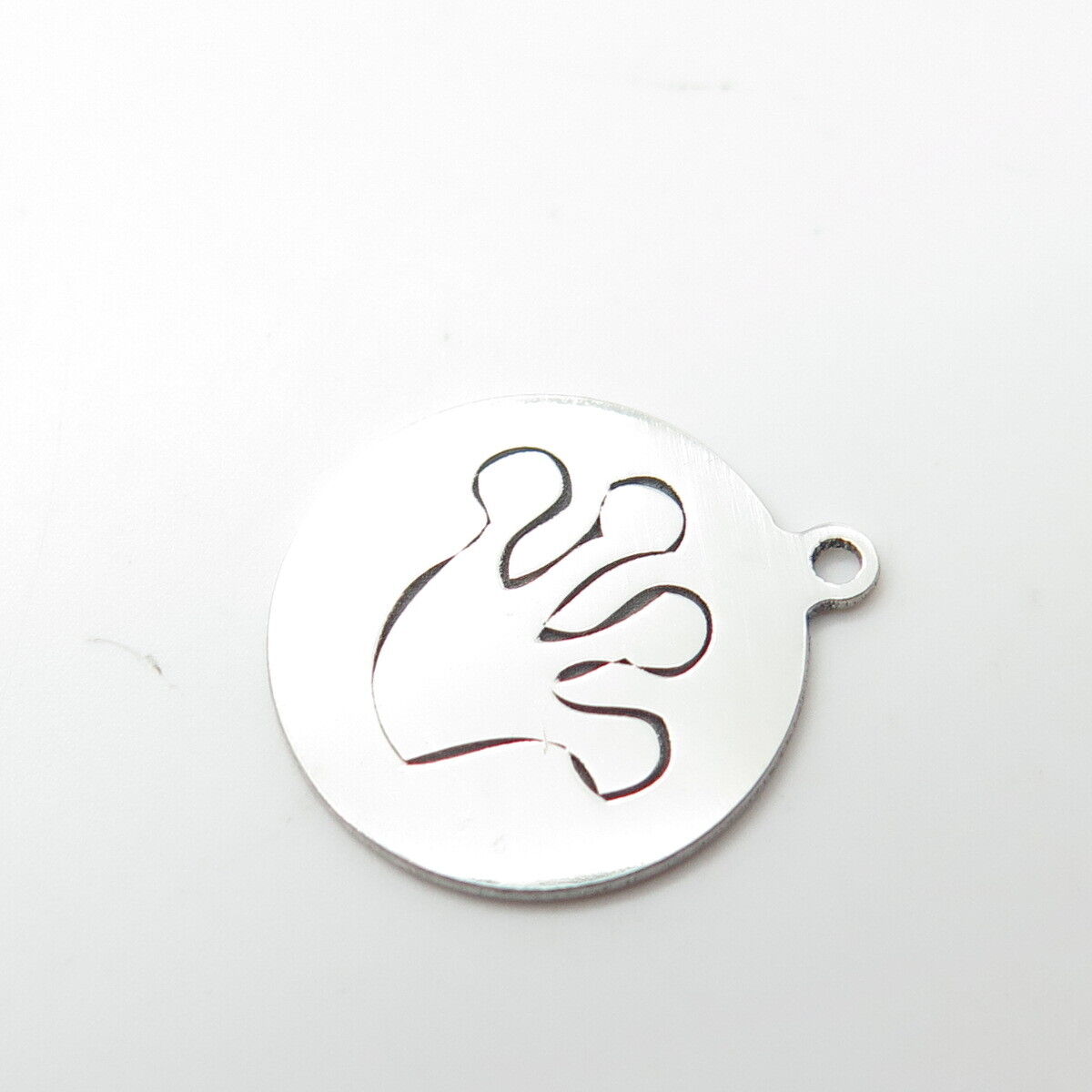 925 Sterling Silver USA Two In Town Paw Charm Pendant