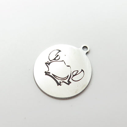 925 Sterling Silver USA Two In Town Crab Charm Pendant