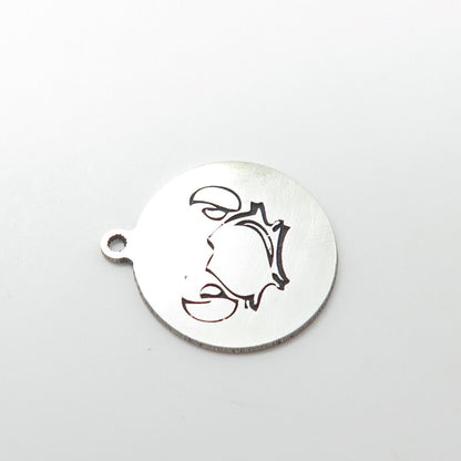 925 Sterling Silver USA Two In Town Crab Charm Pendant