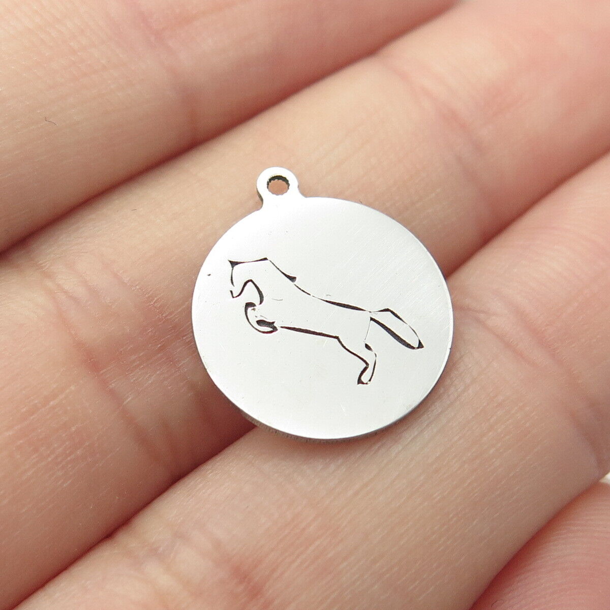 925 Sterling Silver USA Two In Town Horse Charm Pendant