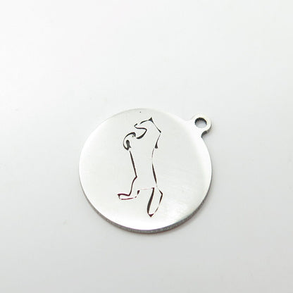 925 Sterling Silver USA Two In Town Horse Charm Pendant