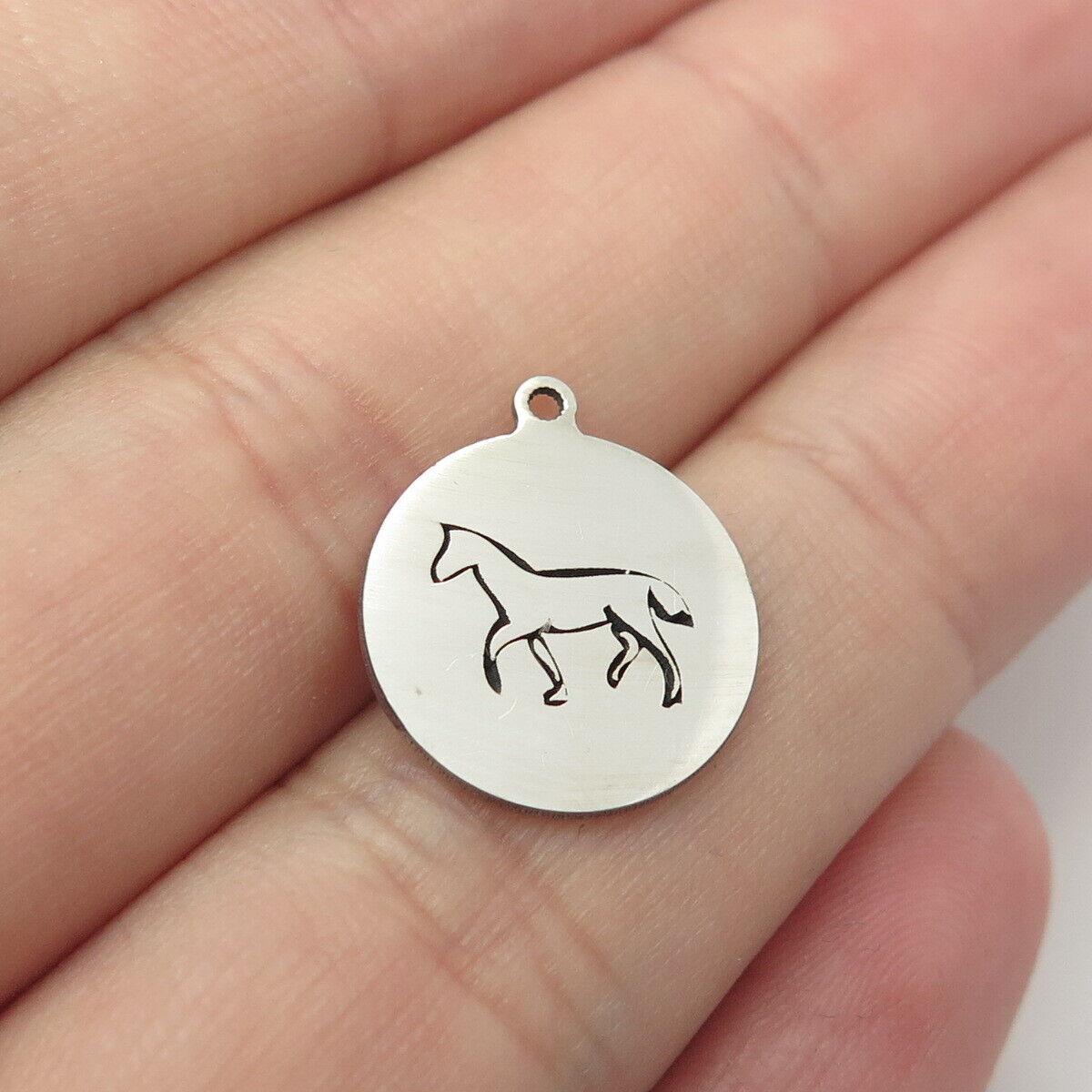 925 Sterling Silver USA Two In Town Horse Charm Pendant