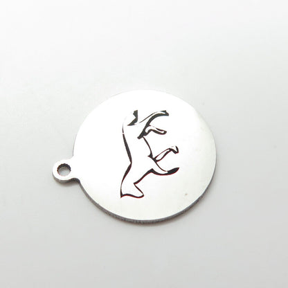 925 Sterling Silver USA Two In Town Horse Charm Pendant