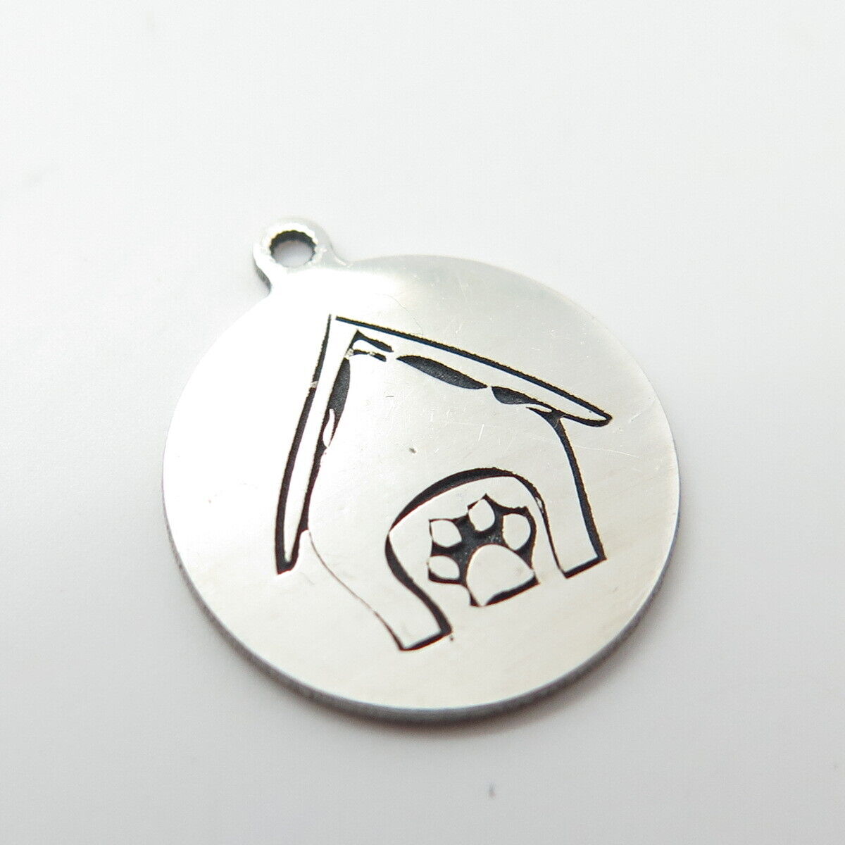 925 Sterling Silver USA Two In Town Dog House Charm Pendant