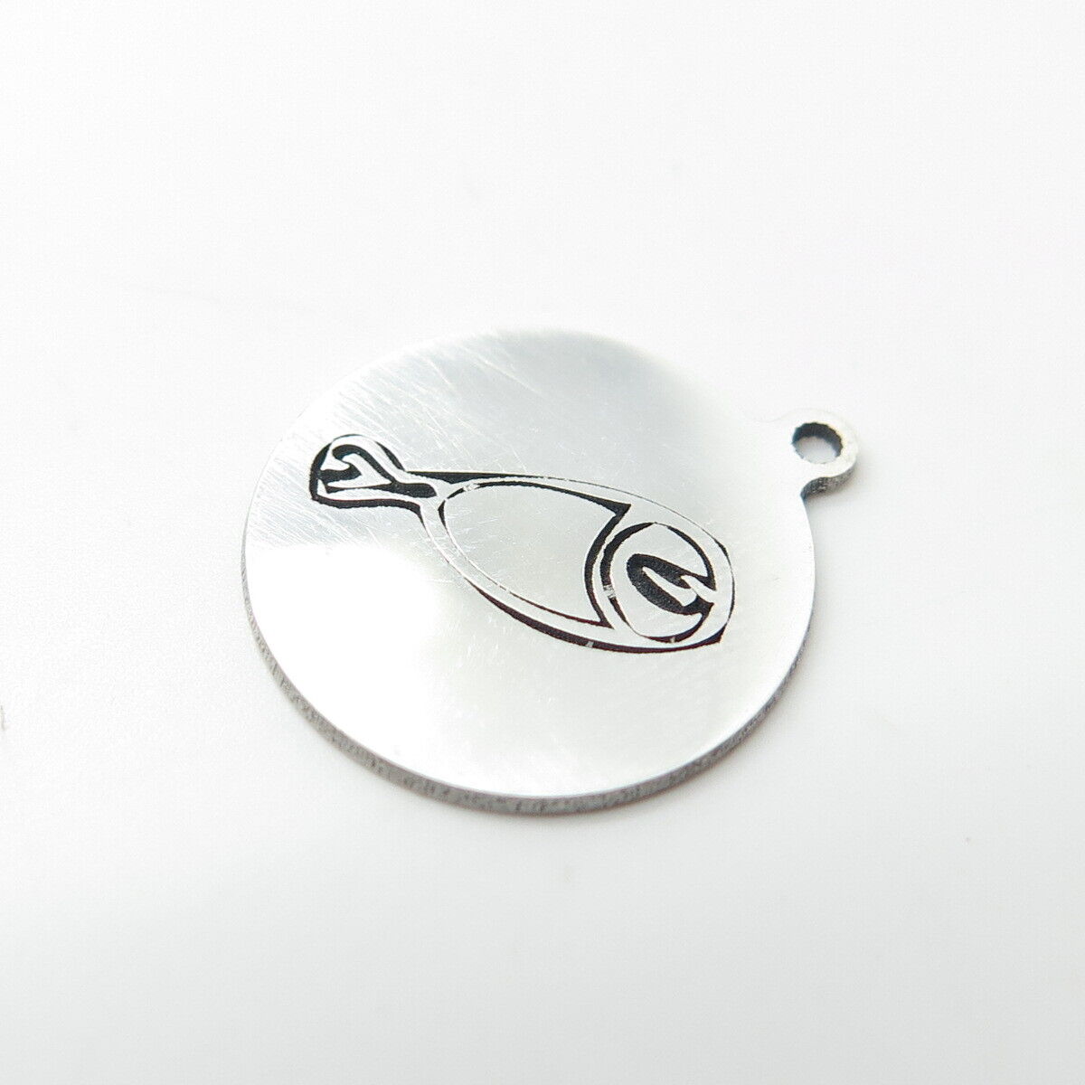 925 Sterling Silver USA Two In Town Fish Charm Pendant