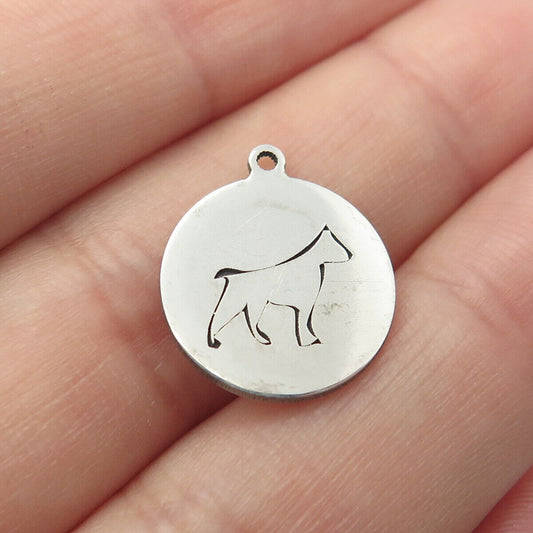 925 Sterling Silver USA Two In Town Dog Charm Pendant