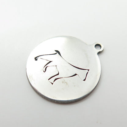 925 Sterling Silver USA Two In Town Dog Charm Pendant