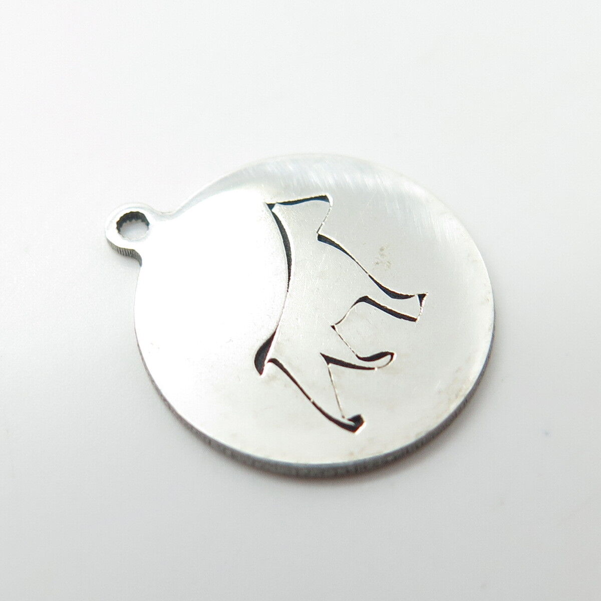 925 Sterling Silver USA Two In Town Dog Charm Pendant