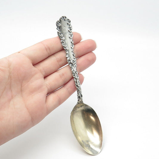 925 Sterling Silver Antique 1892 R. Wallace & Sons Mfg. Co Ornate Spoon