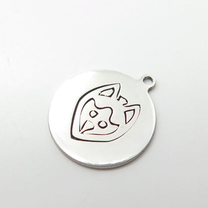 925 Sterling Silver USA Two In Town Fox Charm Pendant