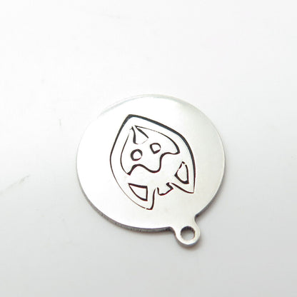 925 Sterling Silver USA Two In Town Fox Charm Pendant