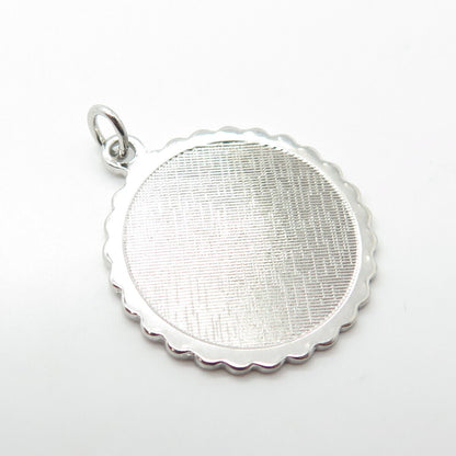 925 Sterling Silver Vintage Textured Pendant