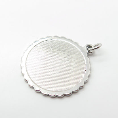 925 Sterling Silver Vintage Textured Pendant