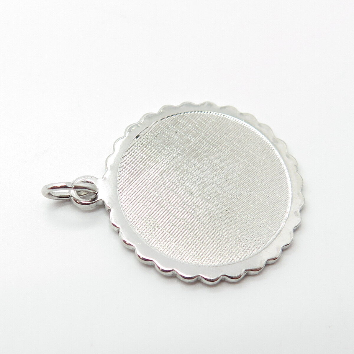 925 Sterling Silver Vintage Textured Pendant