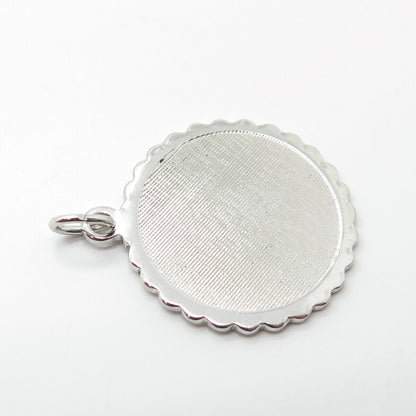 925 Sterling Silver Vintage Textured Pendant