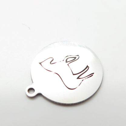 925 Sterling Silver USA Two In Town Horse Charm Pendant