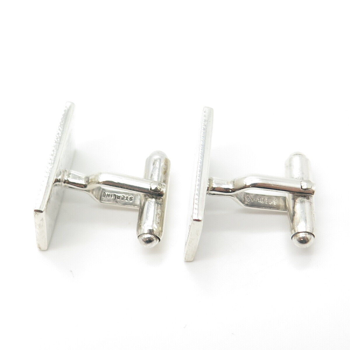 925 Sterling Silver Vintage Etched Cufflinks