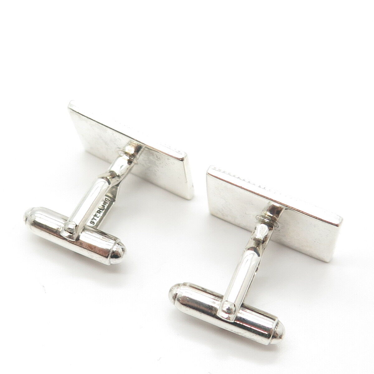 925 Sterling Silver Vintage Etched Cufflinks