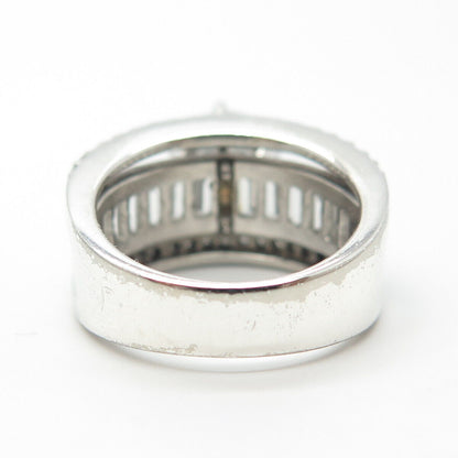 925 Sterling Silver Round-Cut C Z Ring Size 6.25