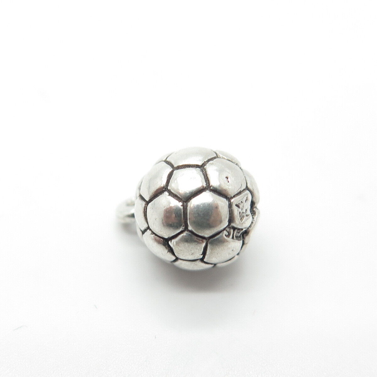 925 Sterling Silver Vintage Sun West Silver Co. Football Ball Charm Pendant