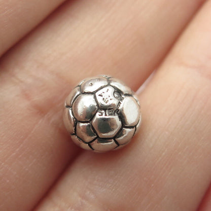 925 Sterling Silver Vintage Sun West Silver Co. Football Ball Charm Pendant