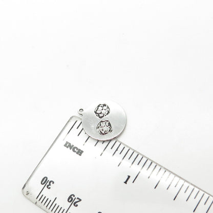 925 Sterling Silver USA Two In Town Paw Charm Pendant