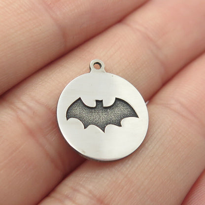 925 Sterling Silver USA Two In Town Bat Charm Pendant