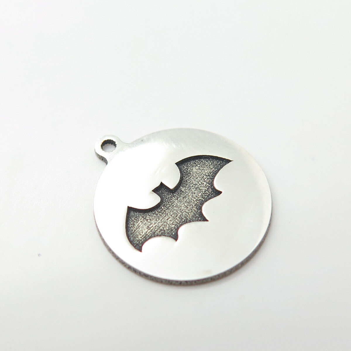 925 Sterling Silver USA Two In Town Bat Charm Pendant