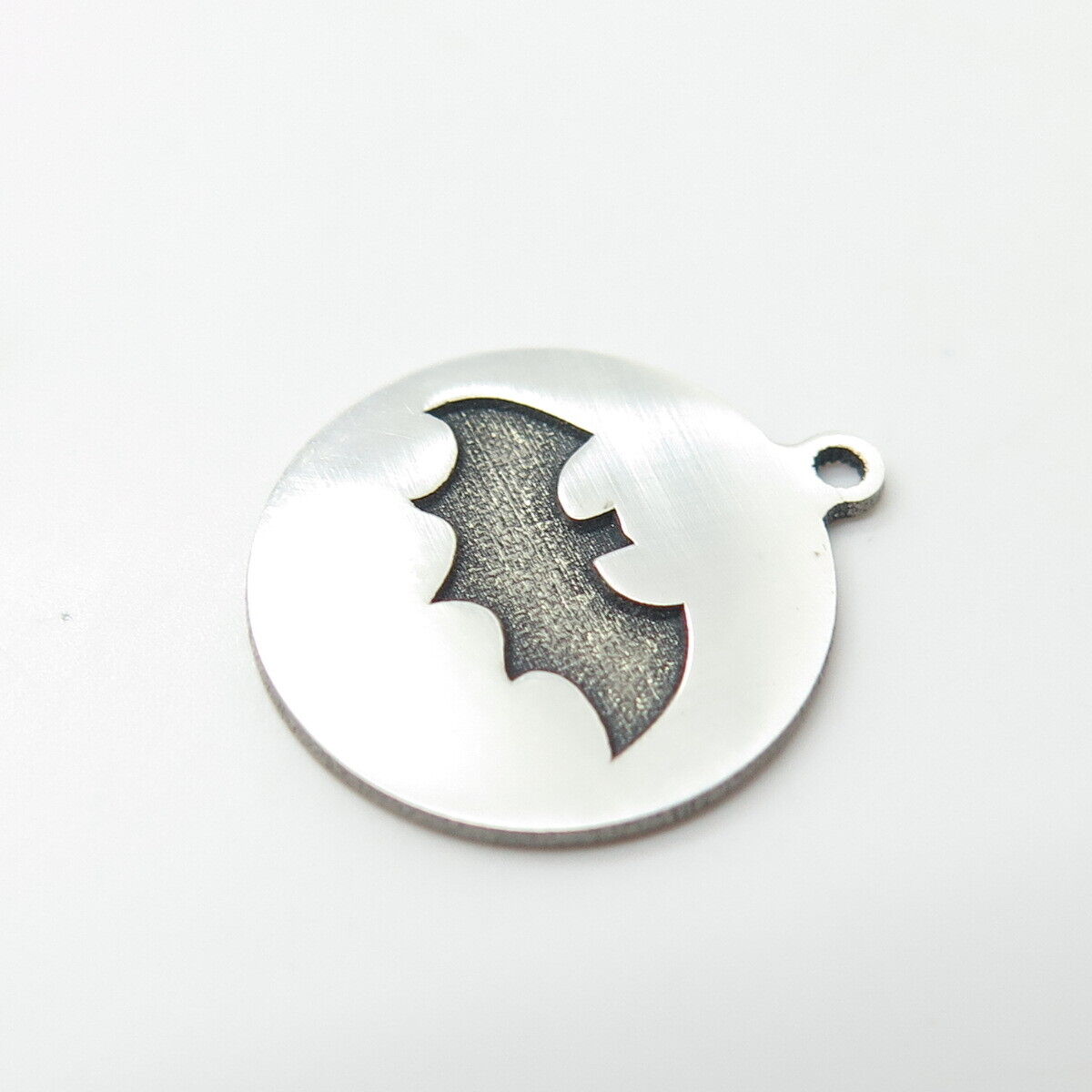 925 Sterling Silver USA Two In Town Bat Charm Pendant