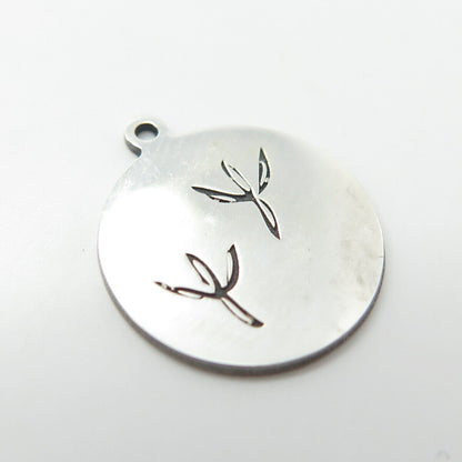 925 Sterling Silver USA Two In Town Bird Tracks Charm Pendant